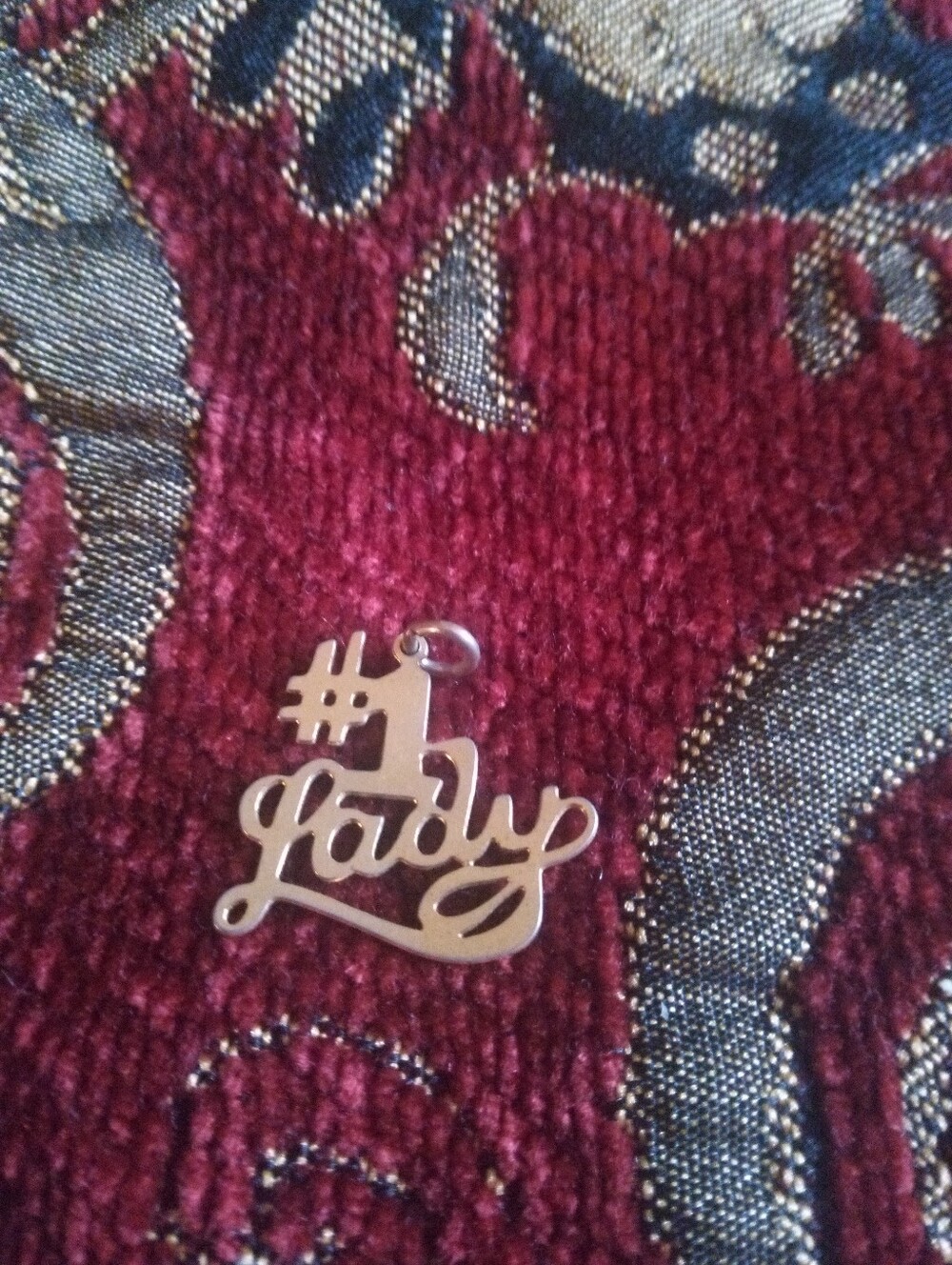 #1 Lady Gold Pendant Charm - Women's Accessory
